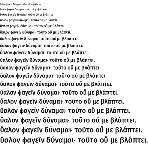 Specimen for Fira Sans Medium (Greek script).