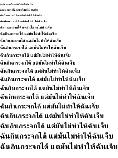 Specimen for FreeSerif Bold (Thai script).