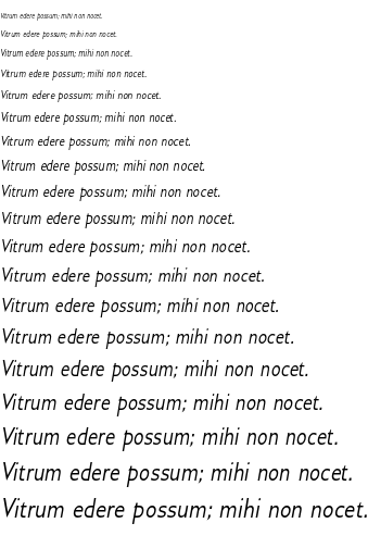 Specimen for Gillius ADF Cond Italic (Latin script).
