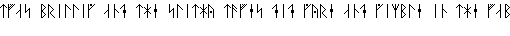 Specimen for Gnu Unifont Regular (Runic script).