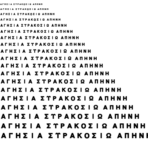 Specimen for HanWangGSolid06cut1 Regular (Greek script).