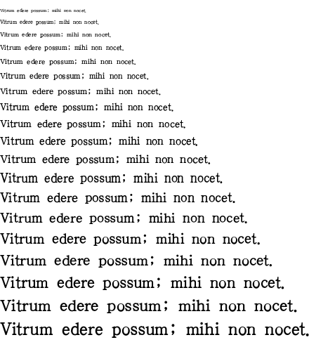 Specimen for HanWang KaiBold-Gb5 Regular (Latin script).