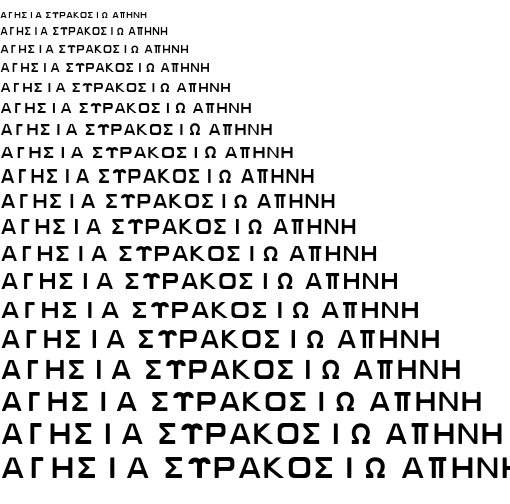Specimen for HanWangZonYi Regular (Greek script).