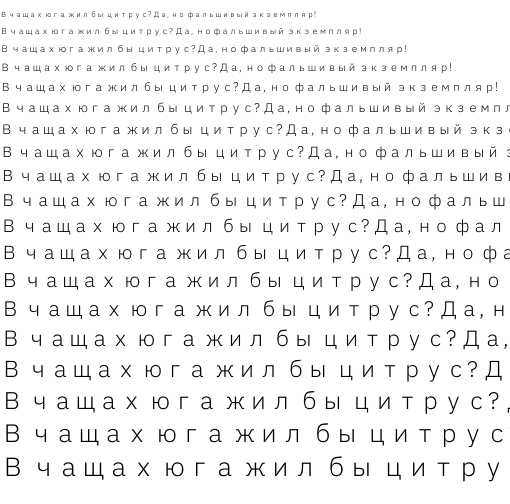 Specimen for IBM Plex Sans JP Light (Cyrillic script).