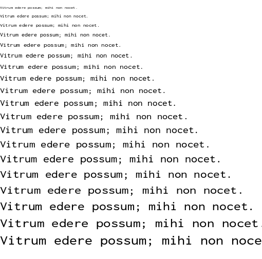 Specimen for Inconsolata Expanded Medium (Latin script).