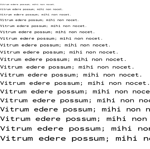 Specimen for Inconsolata Extra Expanded SemiBold (Latin script).