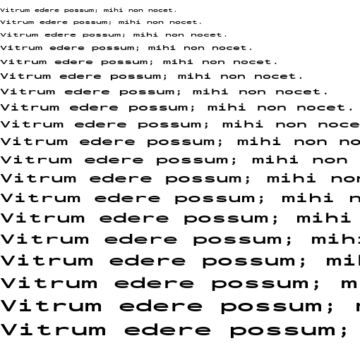 Specimen for Inconsolata Ultra Expanded Black (Latin script).