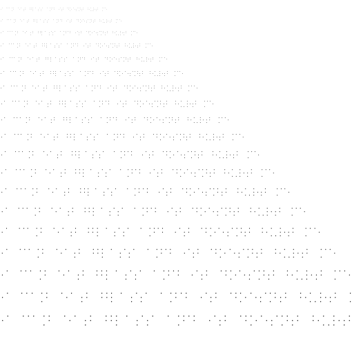 Specimen for Iosevka Etoile Light Oblique (Braille script).