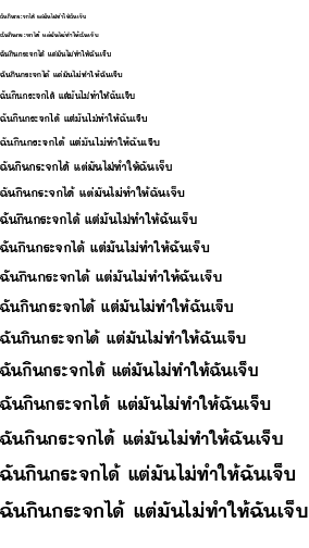 Specimen for JS Sadayu Allcaps Regular (Thai script).