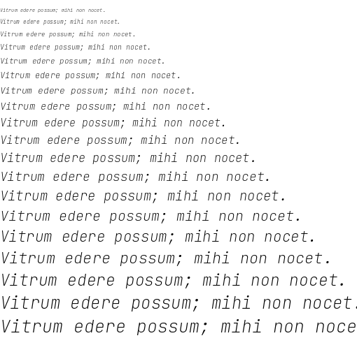 Specimen for JetBrains Mono Thin Italic (Latin script).