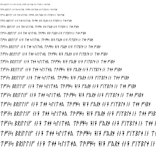 Specimen for Junicode Italic (Runic script).