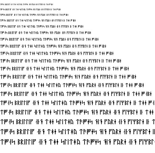 Specimen for Kurinto Aria Aux Bold (Runic script).