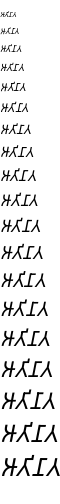 Specimen for Kurinto Aria Aux Bold Italic (Brahmi script).