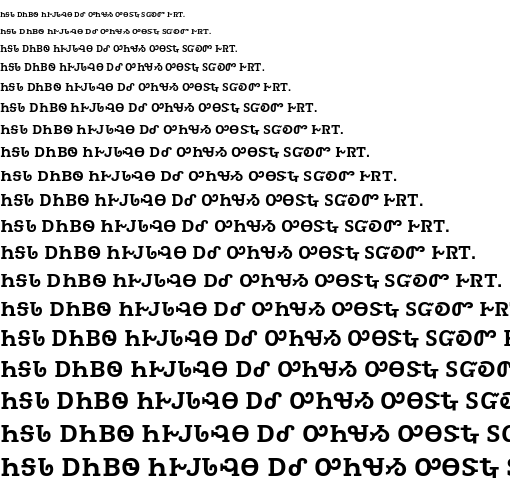 Specimen for Kurinto Aria Bold (Cherokee script).
