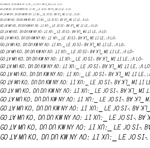 Specimen for Kurinto Aria Bold Italic (Lisu script).