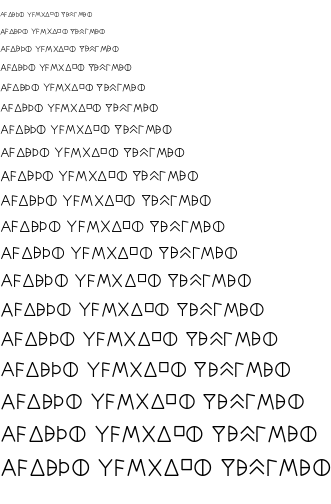 Specimen for Kurinto Arte Aux Bold (Carian script).