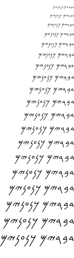 Specimen for Kurinto Arte Aux Italic (Phoenician script).