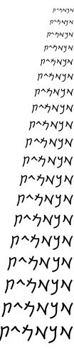 Specimen for Kurinto Arte Aux Regular (Imperial_Aramaic script).