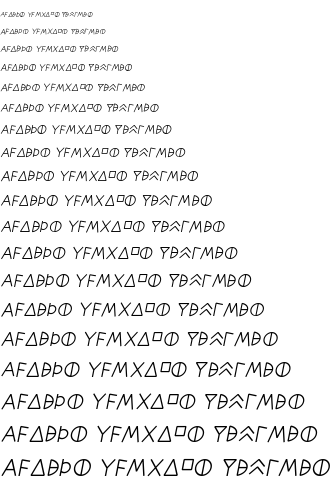 Specimen for Kurinto Book Aux Bold Italic (Carian script).