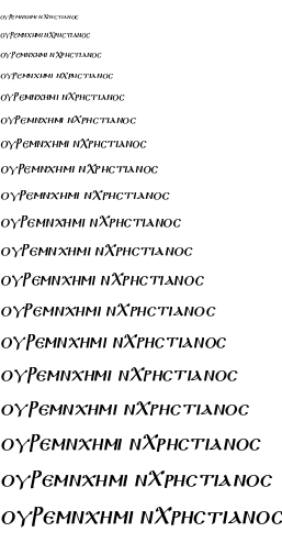 Specimen for Kurinto Book Aux Bold Italic (Coptic script).