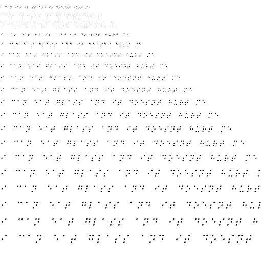 Specimen for Kurinto Book Italic (Braille script).