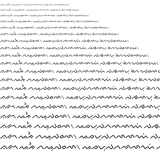 Specimen for Kurinto Book Italic (Buginese script).