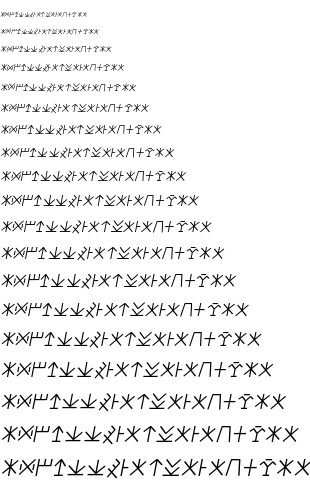 Specimen for Kurinto Cali Aux Italic (Cypriot script).