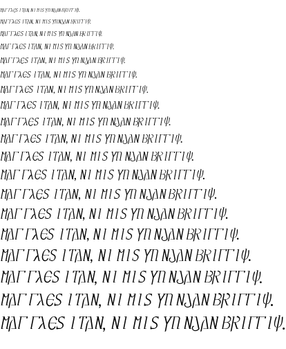 Specimen for Kurinto Cali Aux Italic (Gothic script).