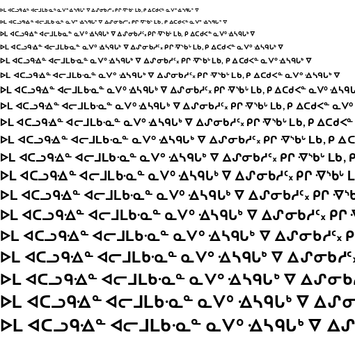 Specimen for Kurinto Cali Bold (Canadian_Aboriginal script).