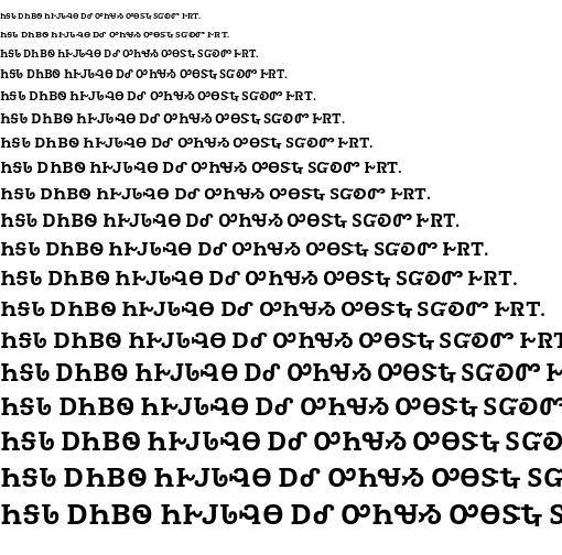 Specimen for Kurinto Cali Bold (Cherokee script).