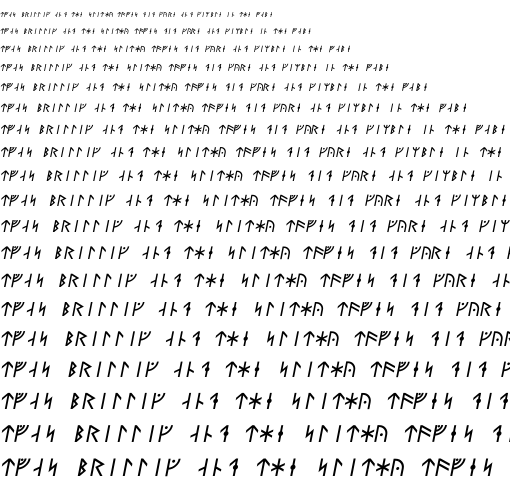 Specimen for Kurinto Mono Aux Italic (Runic script).