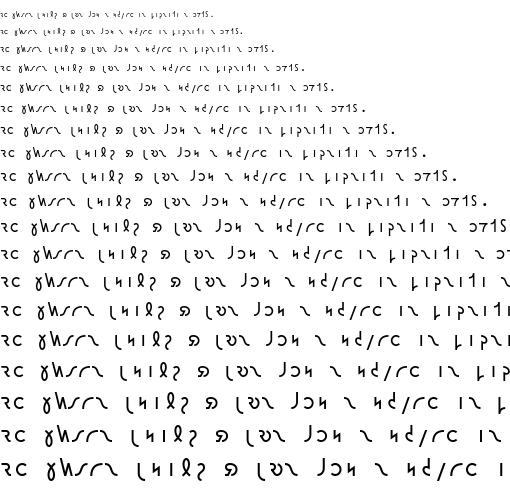 Specimen for Kurinto Mono Bold (Shavian script).