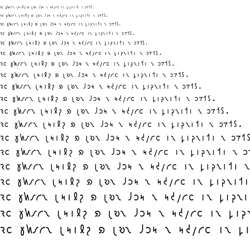 Specimen for Kurinto Mono Narrow Bold (Shavian script).