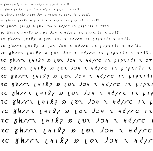 Specimen for Kurinto Mono SemiWide Bold Italic (Shavian script).