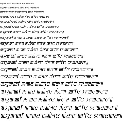 Specimen for Kurinto Plot Italic (Meetei_Mayek script).