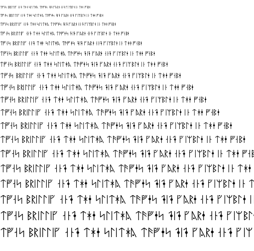 Specimen for Kurinto Roma UFI Regular (Runic script).