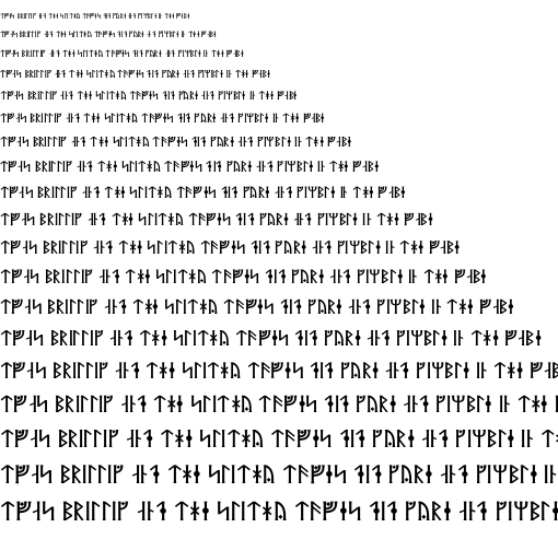 Specimen for Kurinto Sans Aux Bold (Runic script).