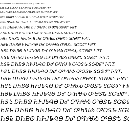 Specimen for Kurinto Sans Italic (Cherokee script).