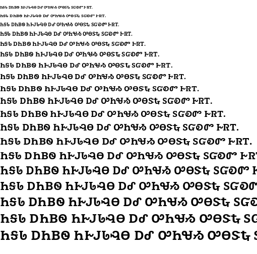 Specimen for Kurinto Sans Music Bold (Cherokee script).