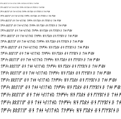 Specimen for Kurinto Seri Aux Italic (Runic script).