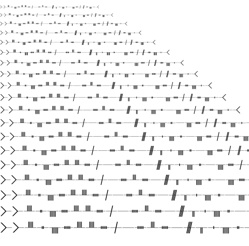 Specimen for Kurinto TMod Aux Bold (Ogham script).