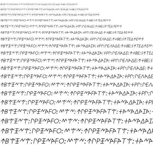 Specimen for Kurinto TMod Aux Italic (Lycian script).
