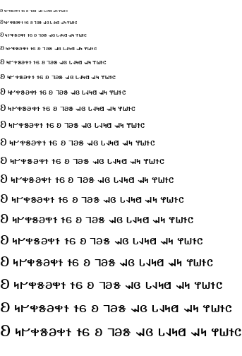 Specimen for Kurinto TMod Bold (Deseret script).