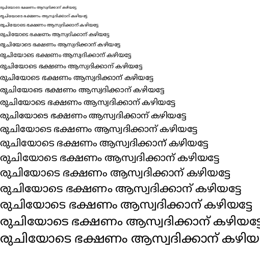 Specimen for Kurinto TMod Bold (Malayalam script).