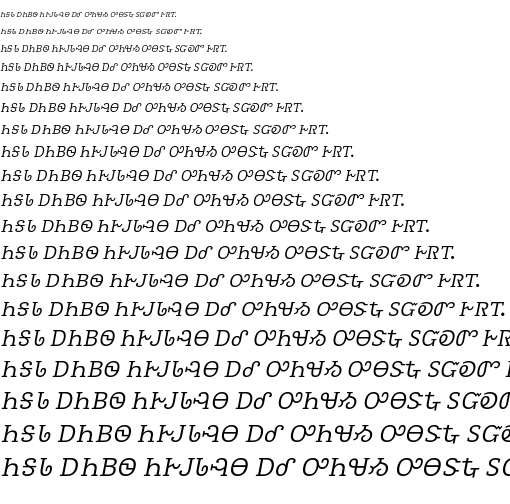 Specimen for Kurinto TMod Bold Italic (Cherokee script).