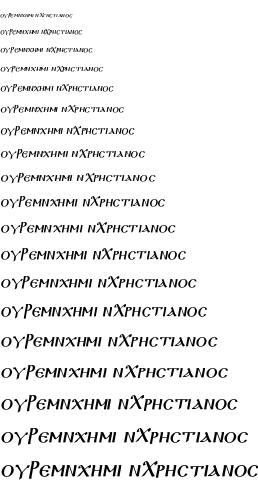 Specimen for Kurinto Text Aux Bold Italic (Coptic script).
