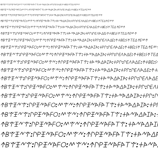 Specimen for Kurinto Text Aux Bold Italic (Lycian script).