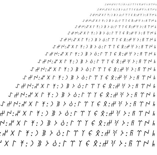 Specimen for Kurinto Text Aux Italic (Old_Turkic script).