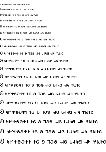 Specimen for Kurinto Text Bold (Deseret script).