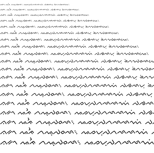 Specimen for Kurinto Type Bold Italic (Buginese script).